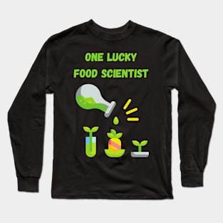 One Lucky Food Scientist St Patrick's day test tube Long Sleeve T-Shirt